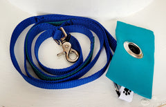 Blue with Green Leash